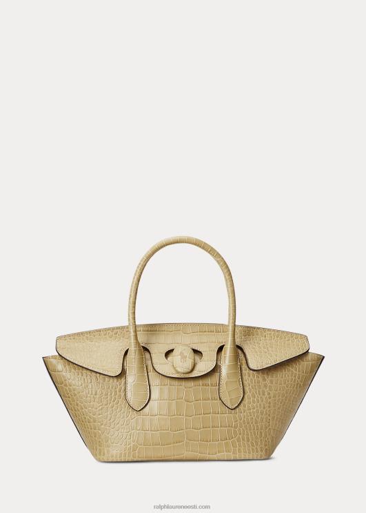 Ralph Lauren naised reljeefsest nahast keskmine bellport-kott PR0V5227 liiv