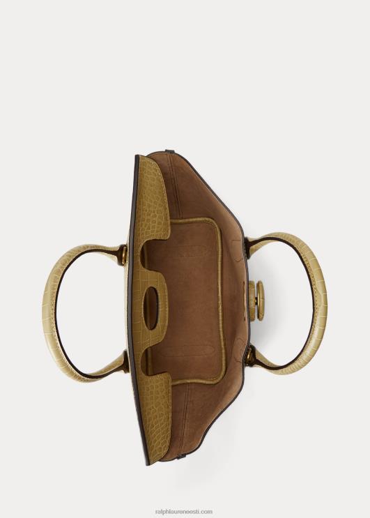 Ralph Lauren naised reljeefsest nahast keskmine bellport-kott PR0V5227 liiv