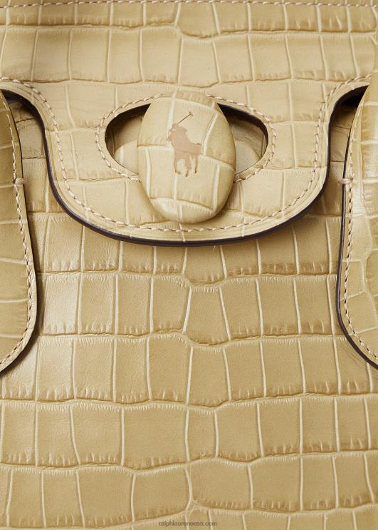 Ralph Lauren naised reljeefsest nahast keskmine bellport-kott PR0V5227 liiv