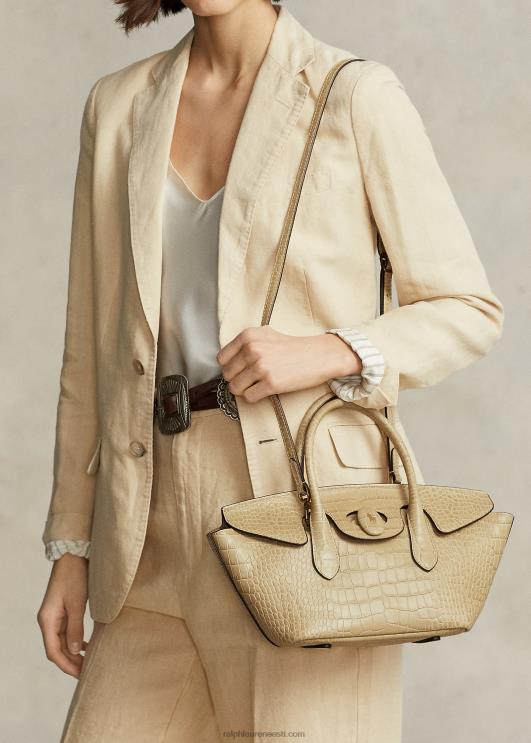 Ralph Lauren naised reljeefsest nahast keskmine bellport-kott PR0V5227 liiv