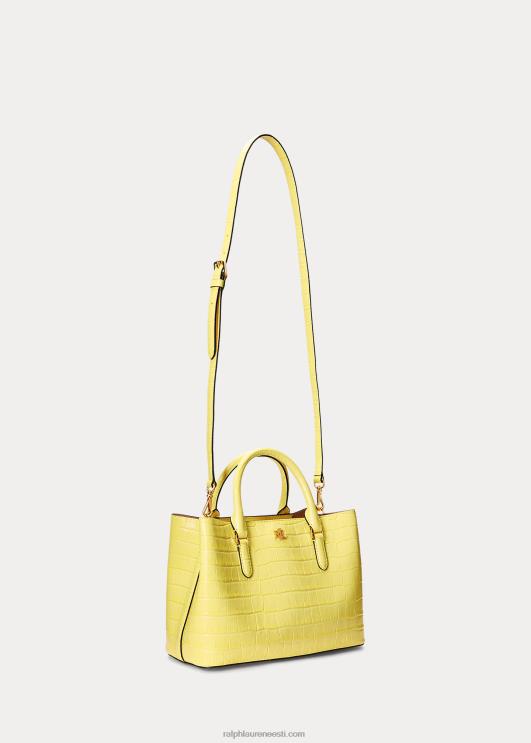 Ralph Lauren naised reljeefsest nahast keskmine marcy kotikott PR0V5459 päikesekala kollane