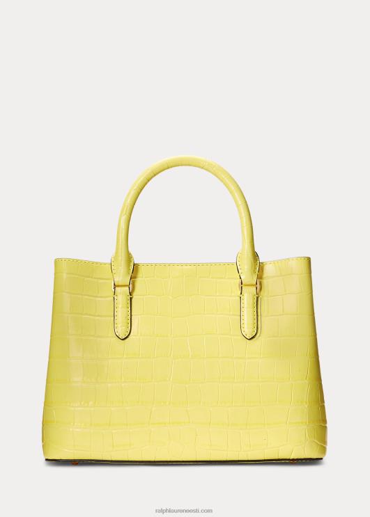 Ralph Lauren naised reljeefsest nahast keskmine marcy kotikott PR0V5459 päikesekala kollane