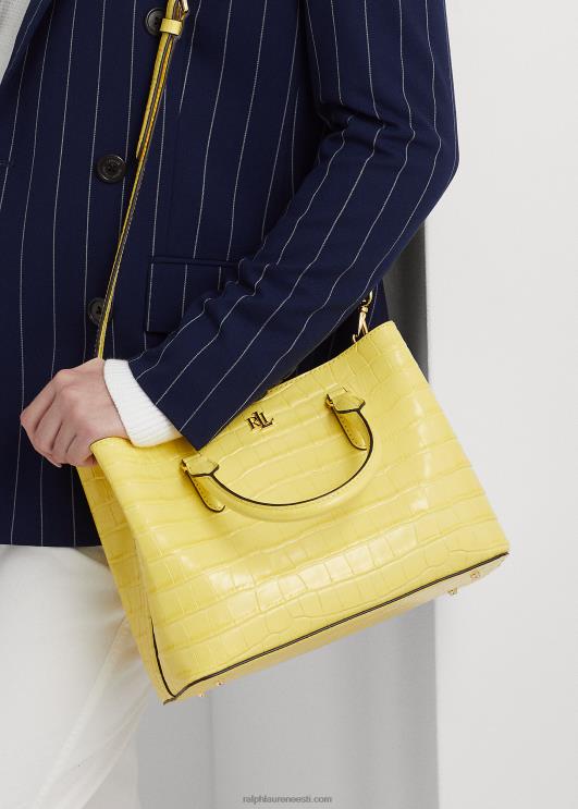 Ralph Lauren naised reljeefsest nahast keskmine marcy kotikott PR0V5459 päikesekala kollane