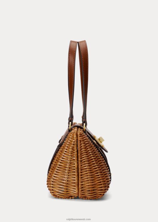 Ralph Lauren naised rotangist keskmise lilly kotikott PR0V5405 pähkel/pruun