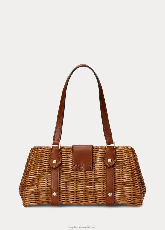 Ralph Lauren naised rotangist keskmise lilly kotikott PR0V5405 pähkel/pruun