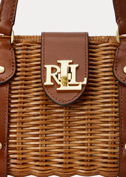Ralph Lauren naised rotangist keskmise lilly kotikott PR0V5405 pähkel/pruun