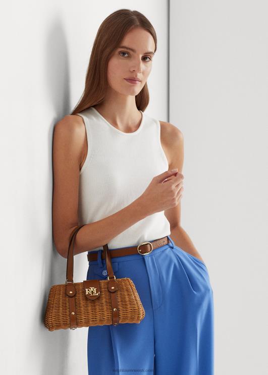 Ralph Lauren naised rotangist keskmise lilly kotikott PR0V5405 pähkel/pruun