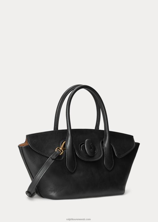 Ralph Lauren naised vahatatud nahast keskmine bellport-kott PR0V5231 must