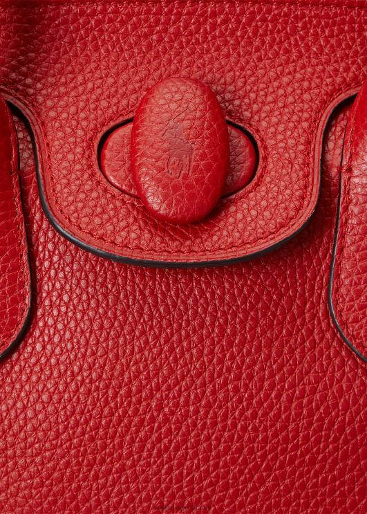 Ralph Lauren naised veerisnahast keskmine bellport-kott PR0V5226 rubiin