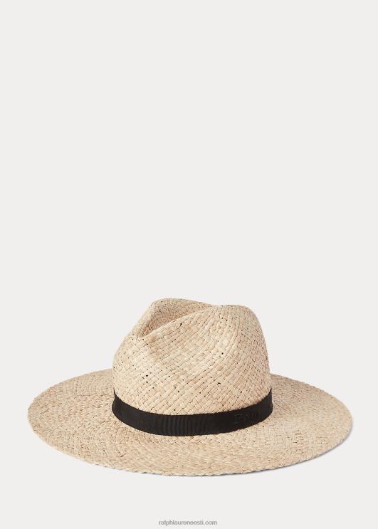 Ralph Lauren naised raffia fedora päikesemüts PR0V5548 loomulik