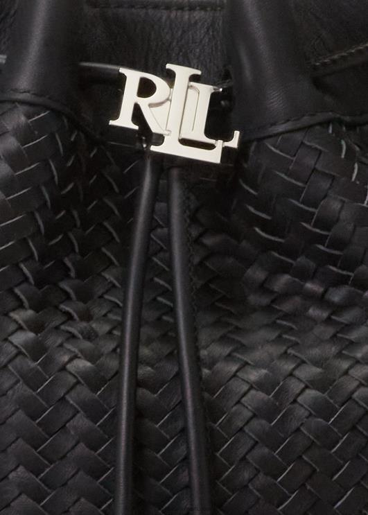 Ralph Lauren naised kootud keskmise andie nööriga kott PR0V5341 must