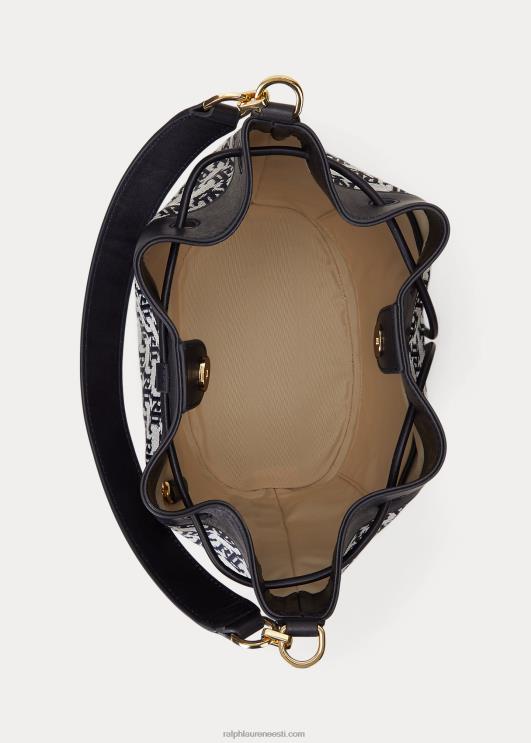 Ralph Lauren naised monogramm suur Andie nööriga kott PR0V5353 merevägi
