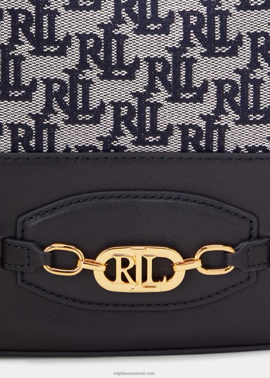 Ralph Lauren naised monogramm suur Andie nööriga kott PR0V5353 merevägi