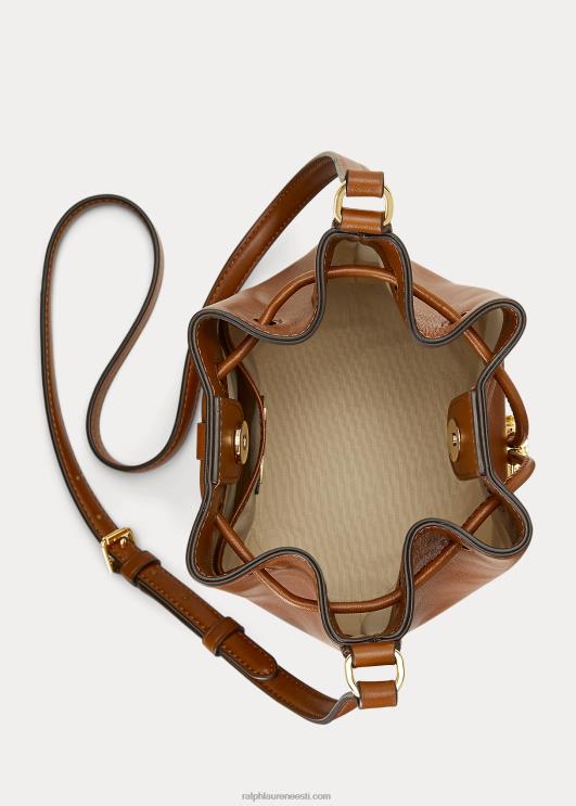 Ralph Lauren naised nahast keskmine andie nööriga kott PR0V5343 tan