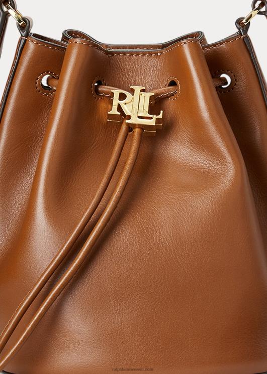 Ralph Lauren naised nahast keskmine andie nööriga kott PR0V5343 tan