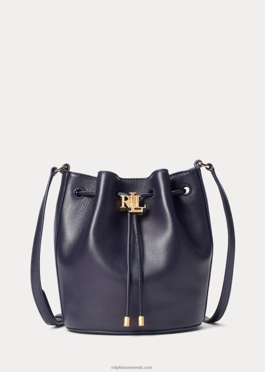 Ralph Lauren naised nahast keskmine andie nööriga kott PR0V5344 merevägi