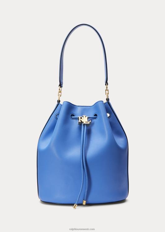 Ralph Lauren naised nahast suur Andie nööriga kott PR0V5451 Uus-Inglismaa sinine