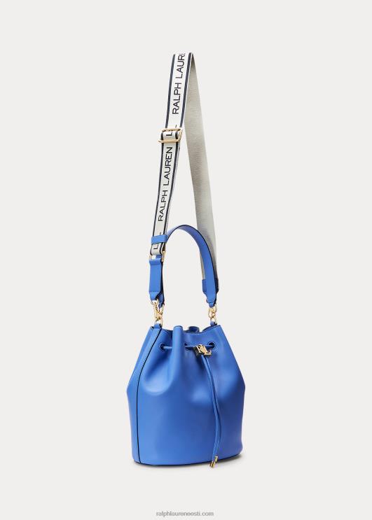 Ralph Lauren naised nahast suur Andie nööriga kott PR0V5451 Uus-Inglismaa sinine