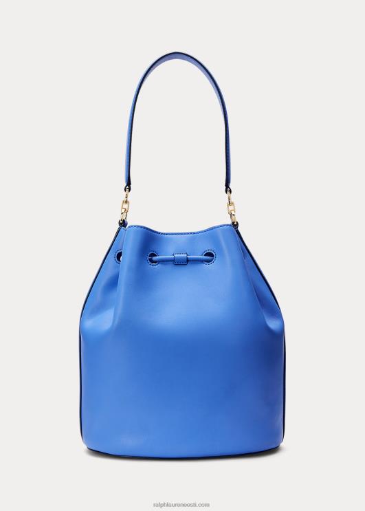 Ralph Lauren naised nahast suur Andie nööriga kott PR0V5451 Uus-Inglismaa sinine