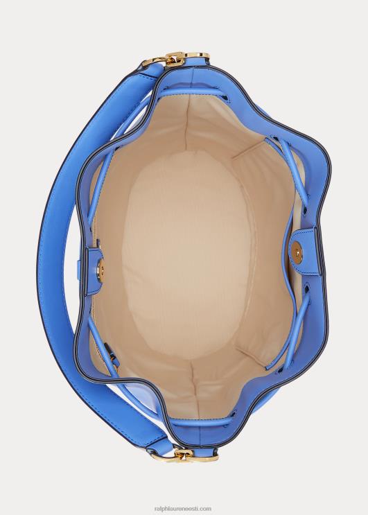 Ralph Lauren naised nahast suur Andie nööriga kott PR0V5451 Uus-Inglismaa sinine