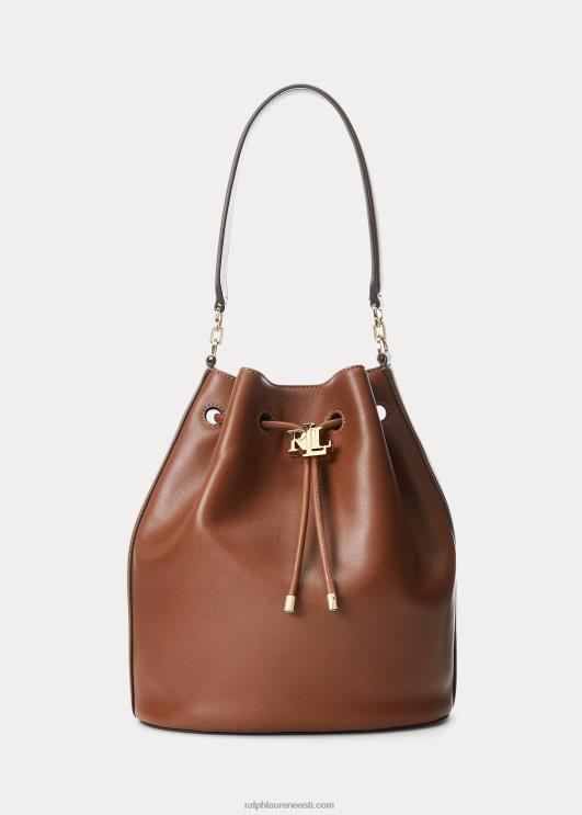 Ralph Lauren naised nahast suur Andie nööriga kott PR0V5453 tan