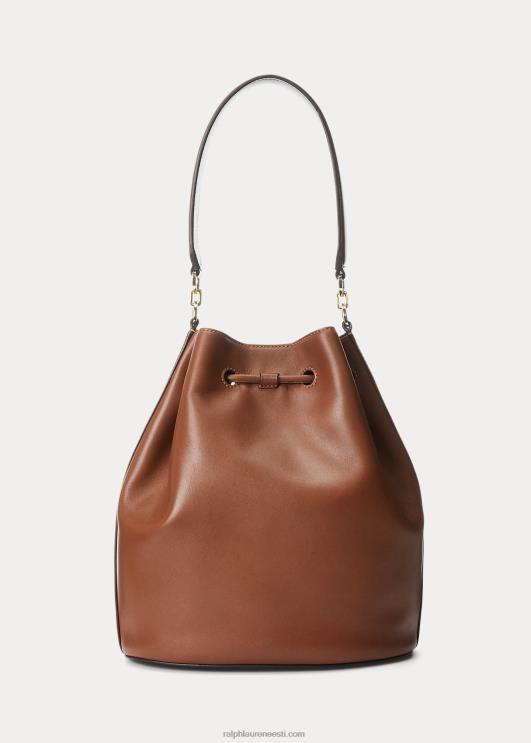 Ralph Lauren naised nahast suur Andie nööriga kott PR0V5453 tan