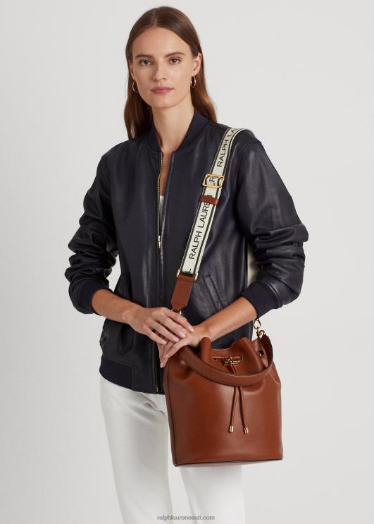Ralph Lauren naised nahast suur Andie nööriga kott PR0V5453 tan