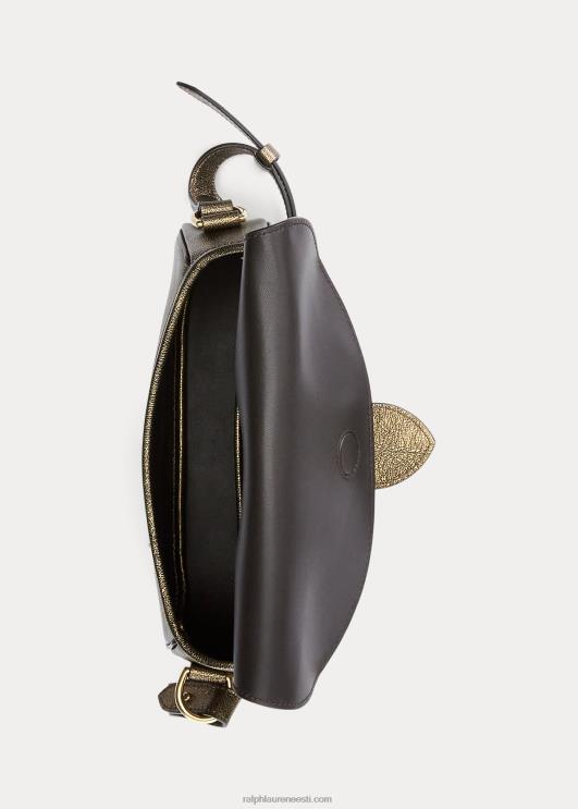 Ralph Lauren naised metallist vasikanahast welingtoni õlakott PR0V5271 pronksist