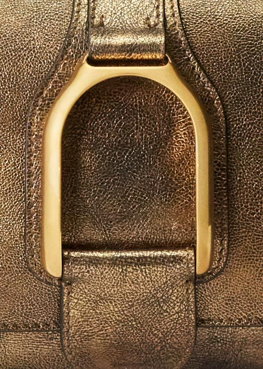 Ralph Lauren naised metallist vasikanahast welingtoni õlakott PR0V5271 pronksist