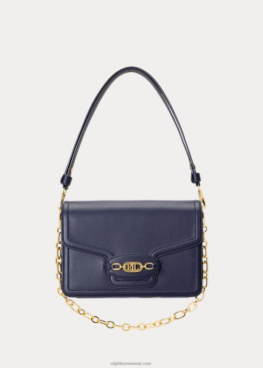 Ralph Lauren naised nahast keskmine sydnee õlakott PR0V5386 rafineeritud merevägi