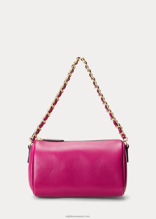 Ralph Lauren naised nappa nahast väike emelia õlakott PR0V5434 fuschia mari