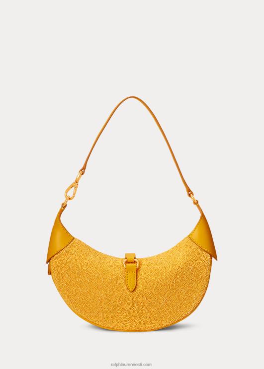 Ralph Lauren naised polo id lille-helmestega mini õlakott PR0V5138 sinep multi