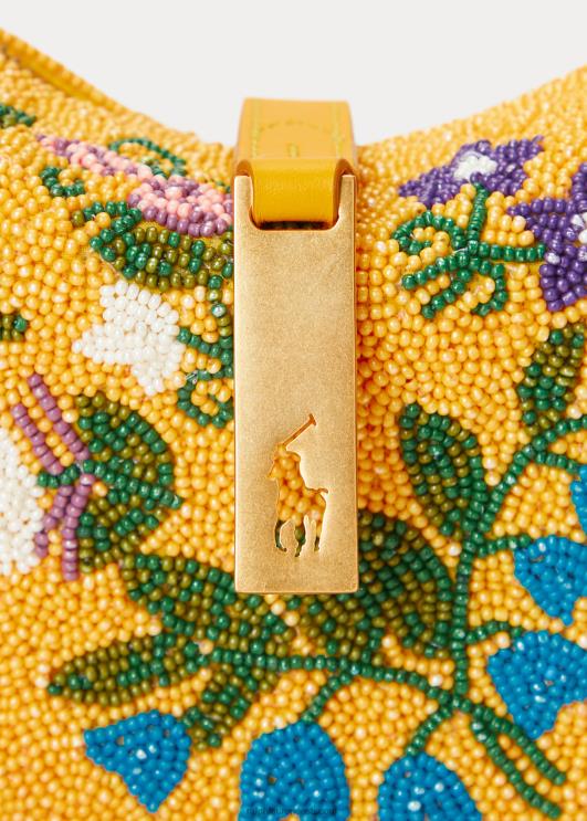 Ralph Lauren naised polo id lille-helmestega mini õlakott PR0V5138 sinep multi