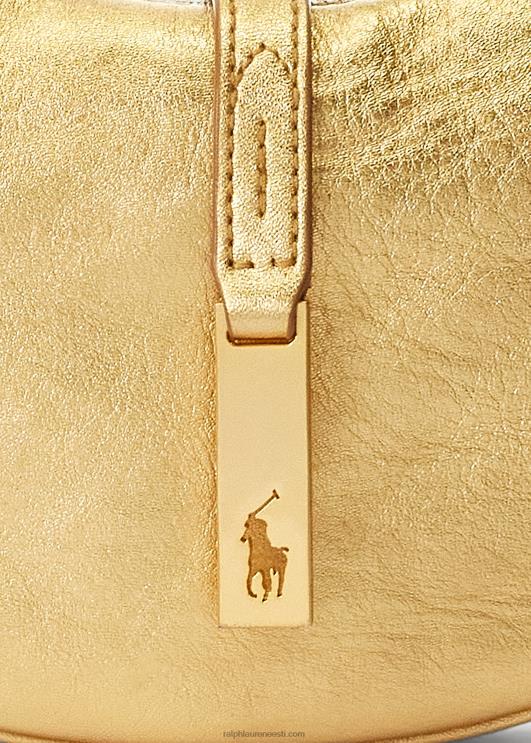 Ralph Lauren naised polo id metallist mini õlakott PR0V5136 kullast