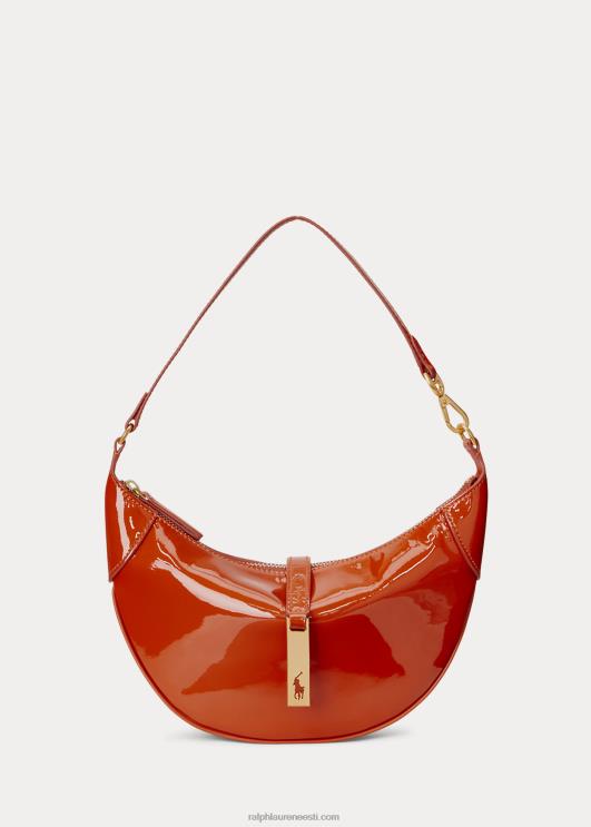 Ralph Lauren naised polo id patent mini õlakott PR0V5135 päikeseloojangu oranž