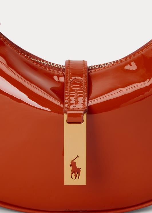 Ralph Lauren naised polo id patent mini õlakott PR0V5135 päikeseloojangu oranž