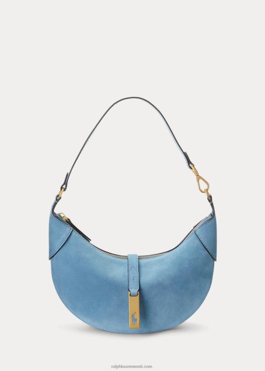 Ralph Lauren naised polo id seemisnahast mini õlakott PR0V5133 pulber sinine