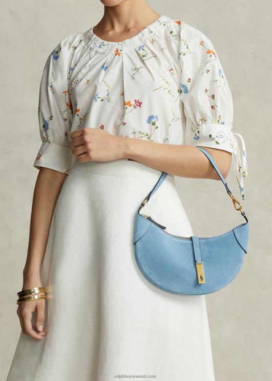 Ralph Lauren naised polo id seemisnahast mini õlakott PR0V5133 pulber sinine