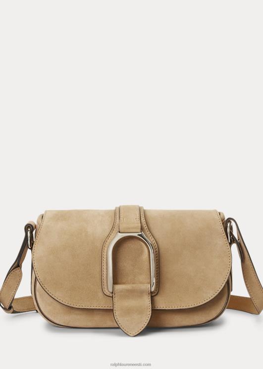 Ralph Lauren naised vasika-seemisnahast welingtoni õlakott PR0V5272 kahvatu mesi