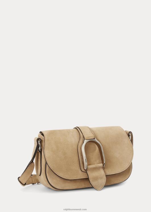 Ralph Lauren naised vasika-seemisnahast welingtoni õlakott PR0V5272 kahvatu mesi