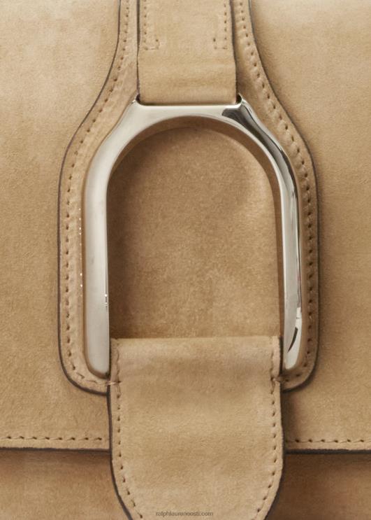 Ralph Lauren naised vasika-seemisnahast welingtoni õlakott PR0V5272 kahvatu mesi