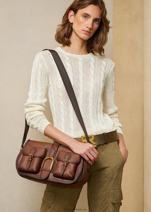 Ralph Lauren naised vasikanahast ülisuur welingtoni õlakott PR0V5144 kastan