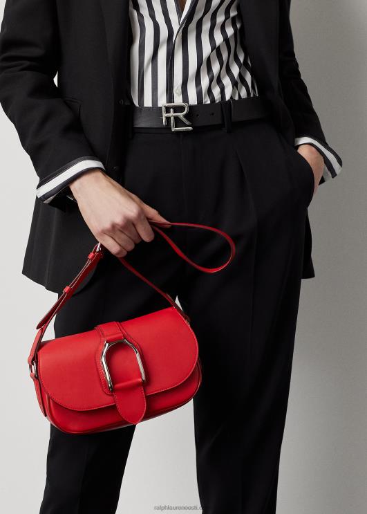 Ralph Lauren naised vasikanahast welingtoni õlakott PR0V5275 moonipunane