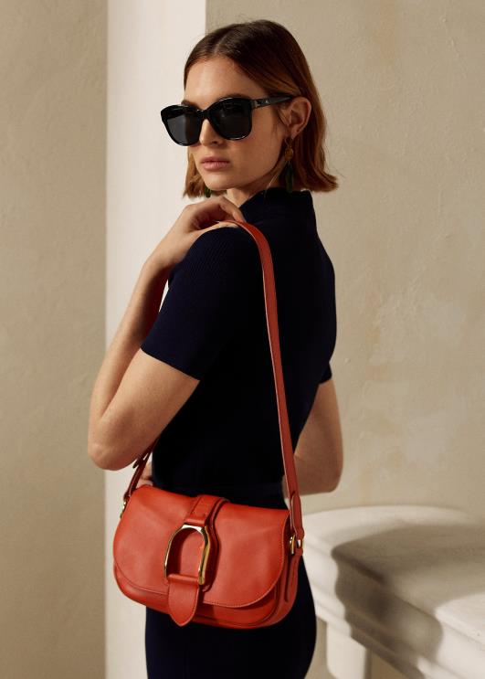 Ralph Lauren naised vasikanahast welingtoni õlakott PR0V5276 klementiin