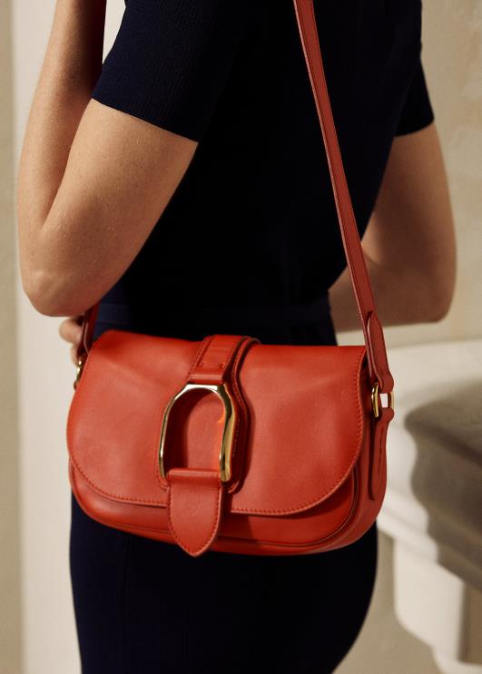 Ralph Lauren naised vasikanahast welingtoni õlakott PR0V5276 klementiin