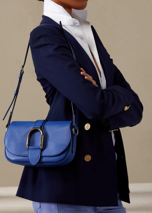 Ralph Lauren naised vasikanahast welingtoni õlakott PR0V5277 keskmine sinine