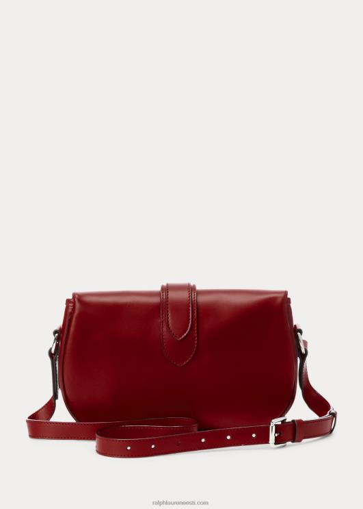 Ralph Lauren naised vasikanahast welingtoni õlakott PR0V5278 sügav punane