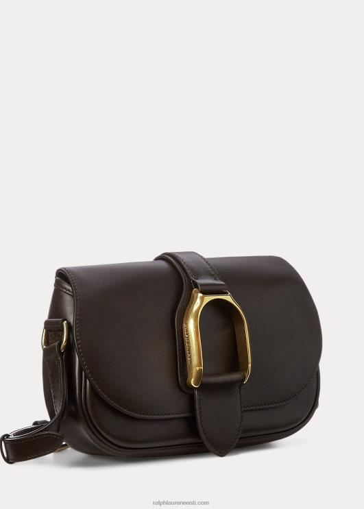 Ralph Lauren naised vasikanahast welingtoni õlakott PR0V5279 tumepruun