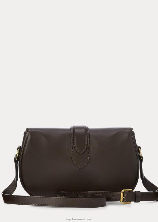 Ralph Lauren naised vasikanahast welingtoni õlakott PR0V5279 tumepruun