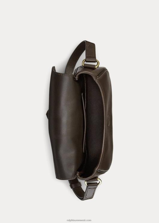 Ralph Lauren naised vasikanahast welingtoni õlakott PR0V5279 tumepruun